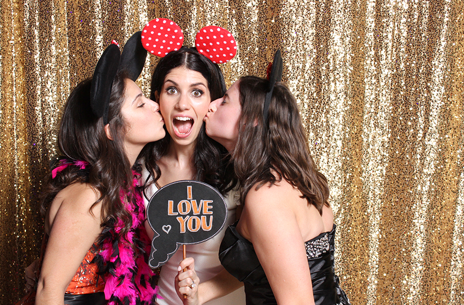 Wedding guests using the Opixbox photobooth